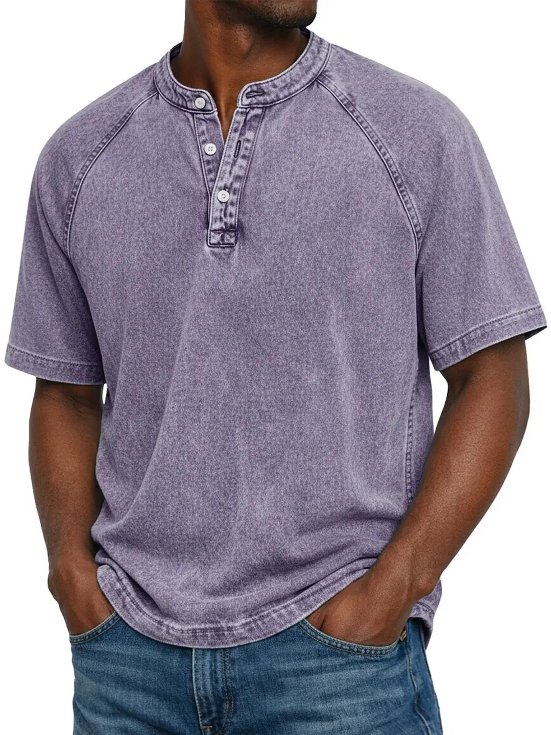 Camiseta manga corta con botones