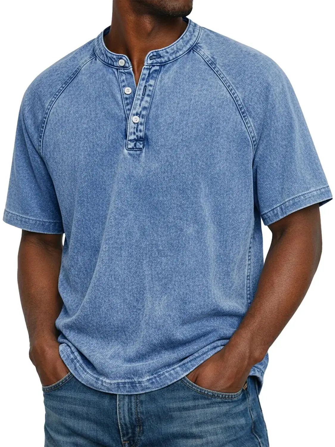 Camiseta manga corta con botones