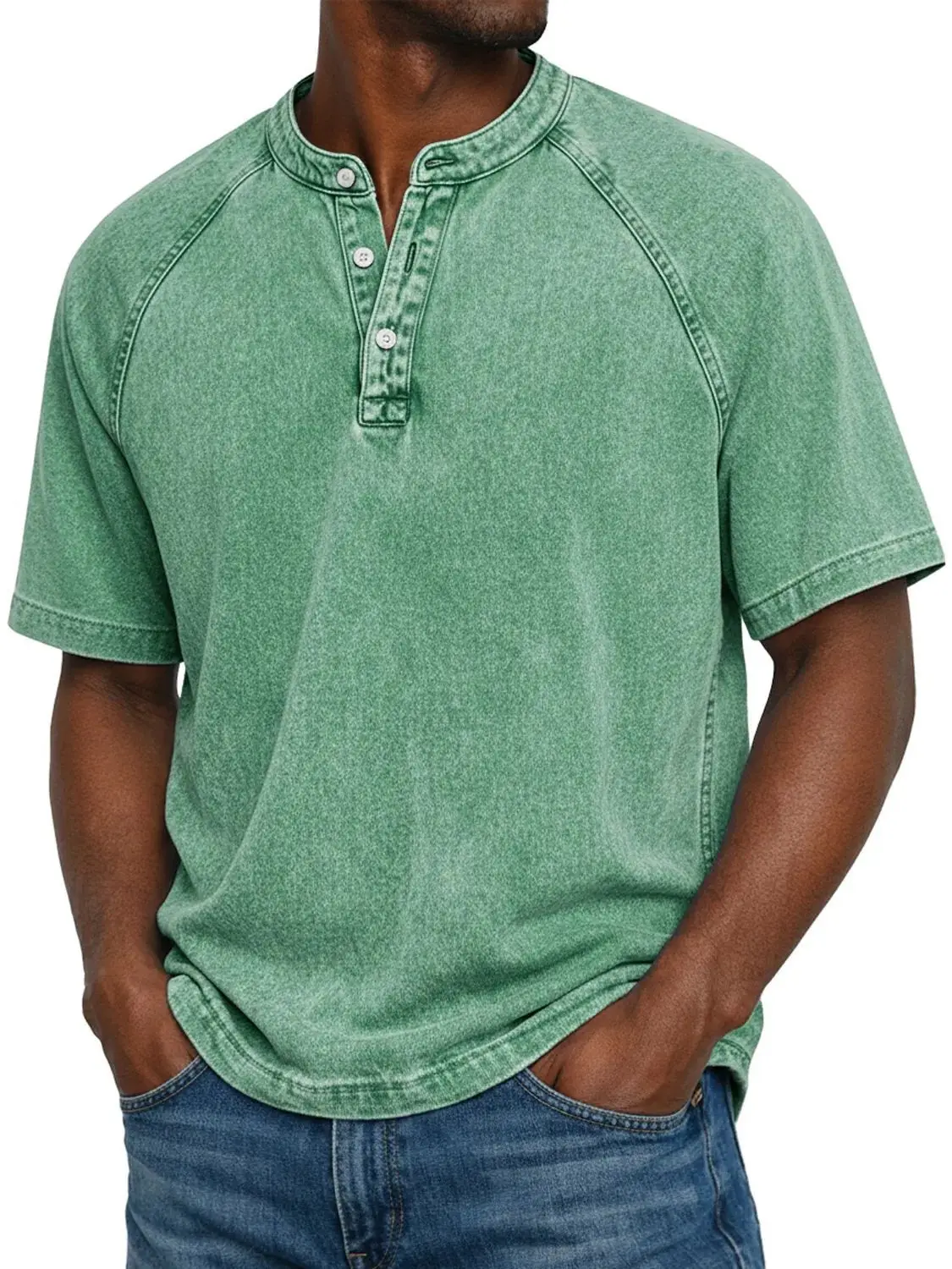 Camiseta manga corta con botones