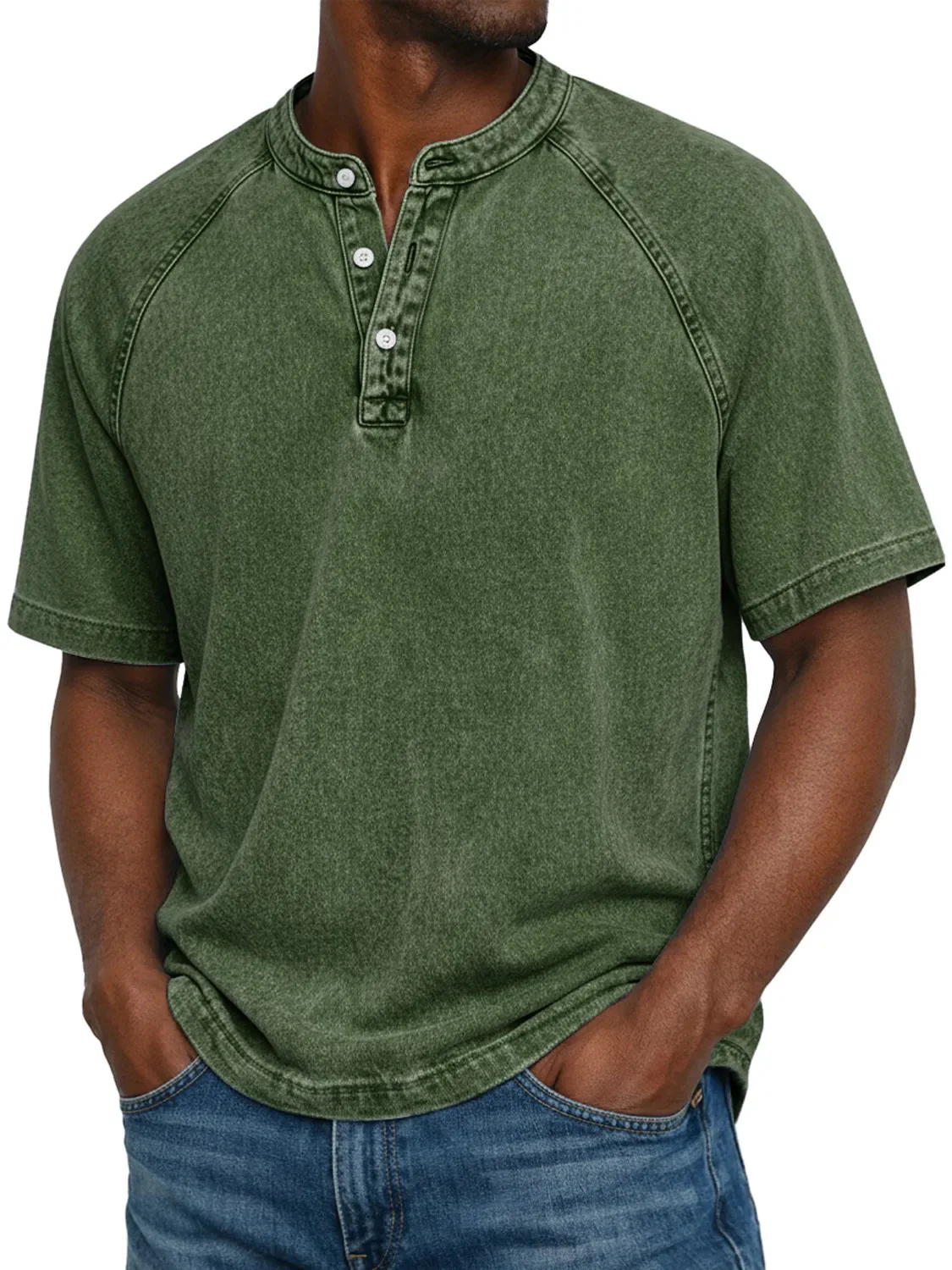 Camiseta manga corta con botones
