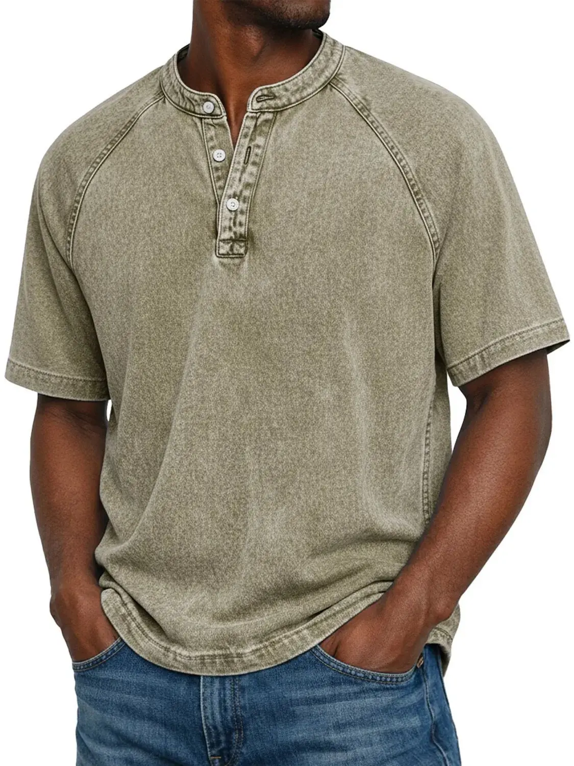 Camiseta manga corta con botones