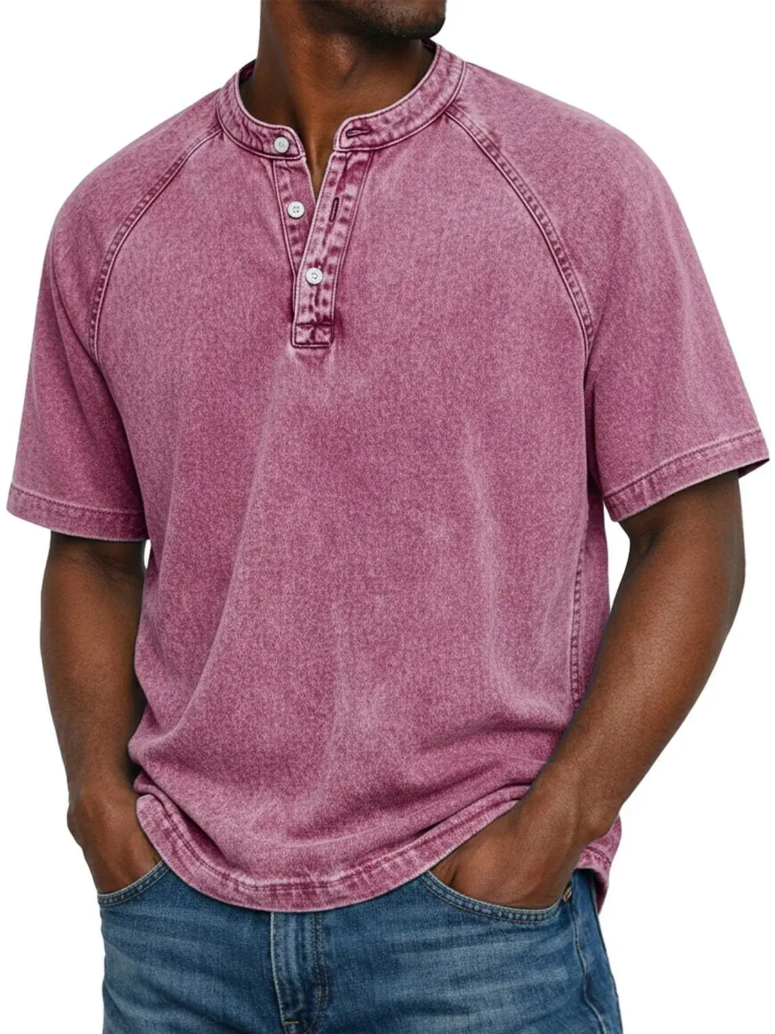 Camiseta manga corta con botones