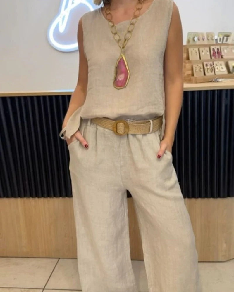 Elegante conjunto bohemio de dos piezas
