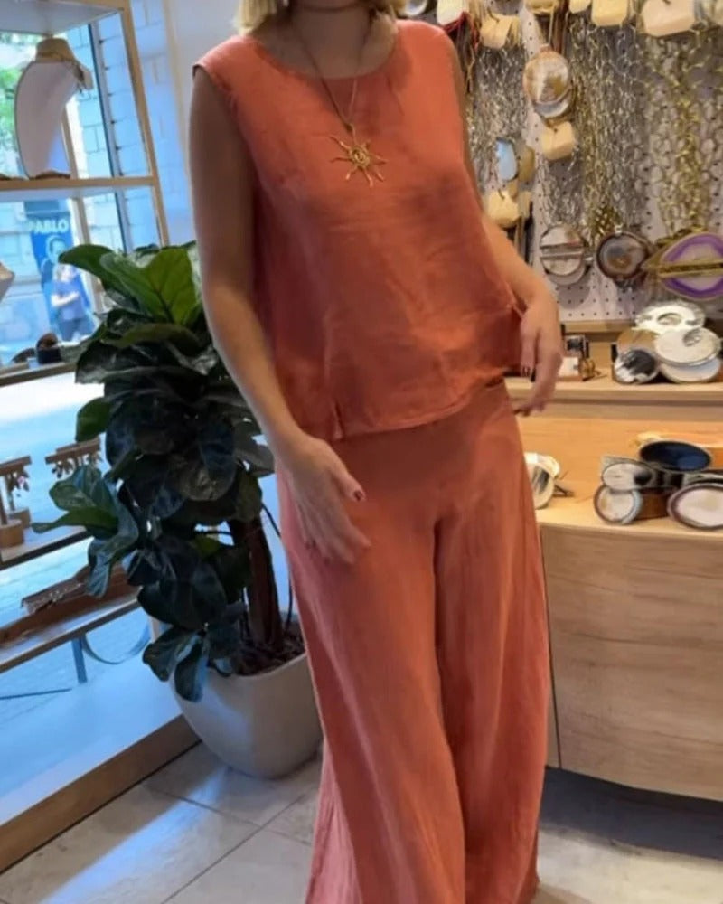 Elegante conjunto bohemio de dos piezas