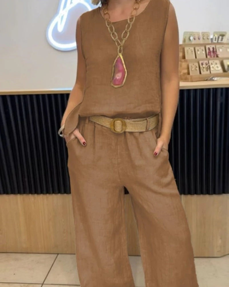 Elegante conjunto bohemio de dos piezas