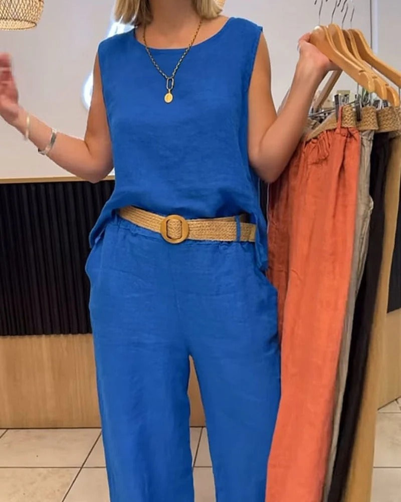 Elegante conjunto bohemio de dos piezas